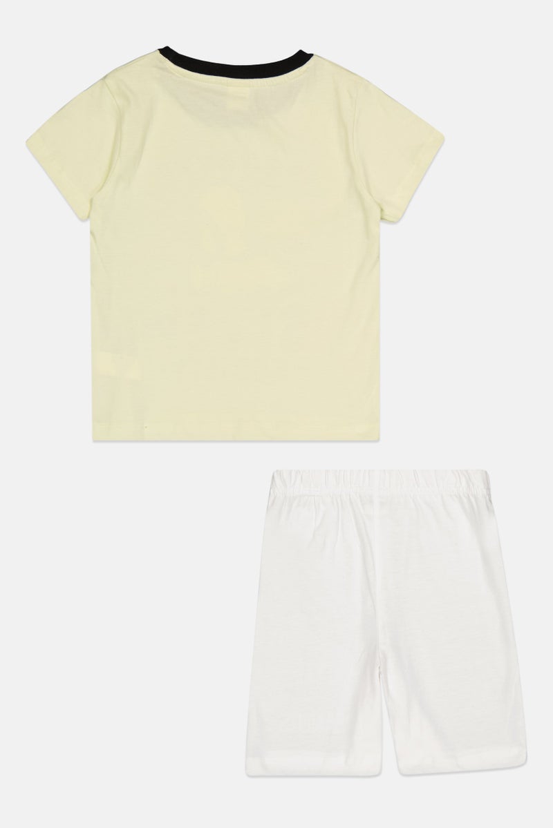 Peanuts Toddlers Boy 2 Piece Short Sleeve Top And Shorts Set, Multicolor - Image 2